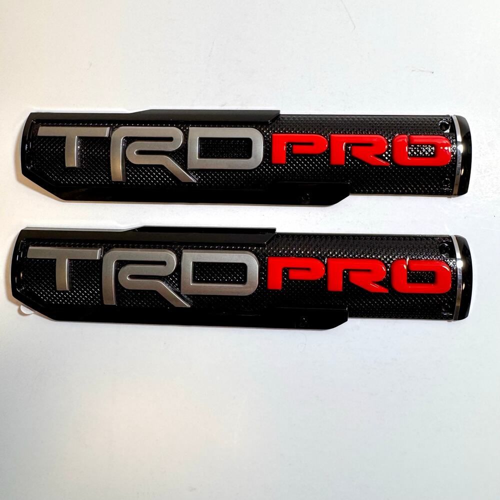 TRD PRO 3D Emblem Badges 2-Pack (Fits Tacoma Tundra 4Runner) Name Plate